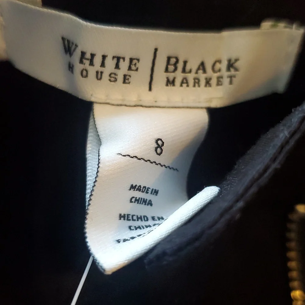 White House Black Market Women's Black Cargo Shorts - Picture 2 of 4
